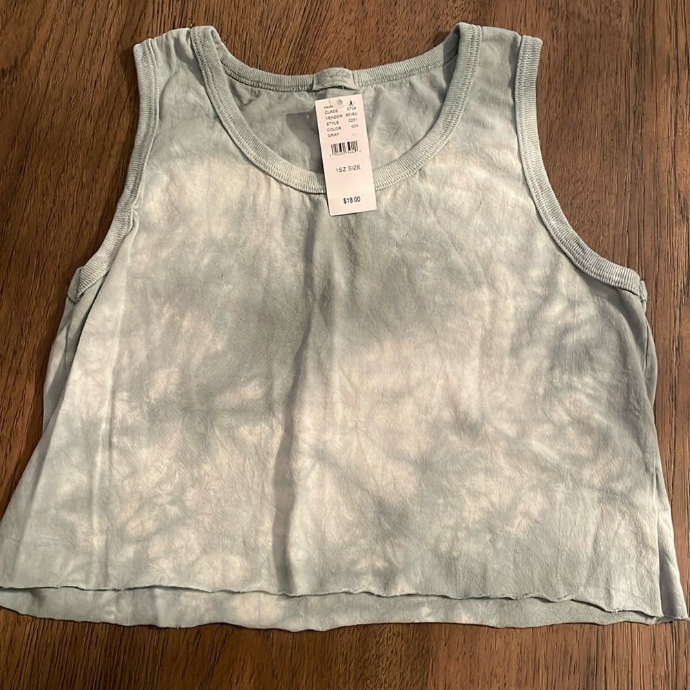 PAC SUN tank John Galt NEW Blue/Gray gentle tie dye wash tank